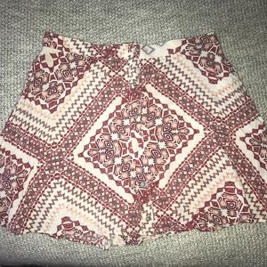 (Express) Printed Flowy Mini Skort